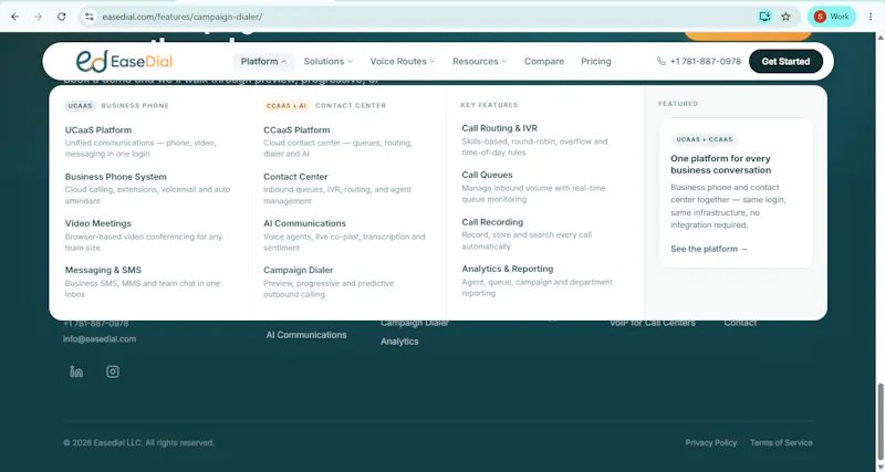 Easedial Ucaas and Ccaas screenshot 2
