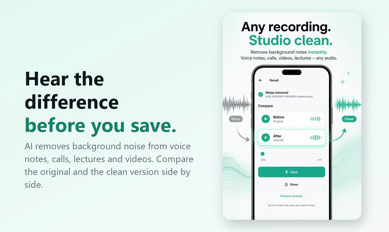 AI Audio Video Noise Remover gallery image