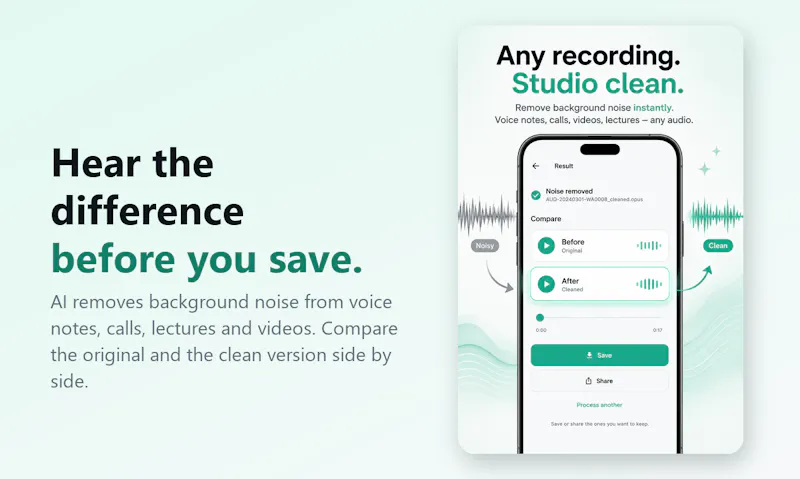 AI Audio Video Noise Remover screenshot 1