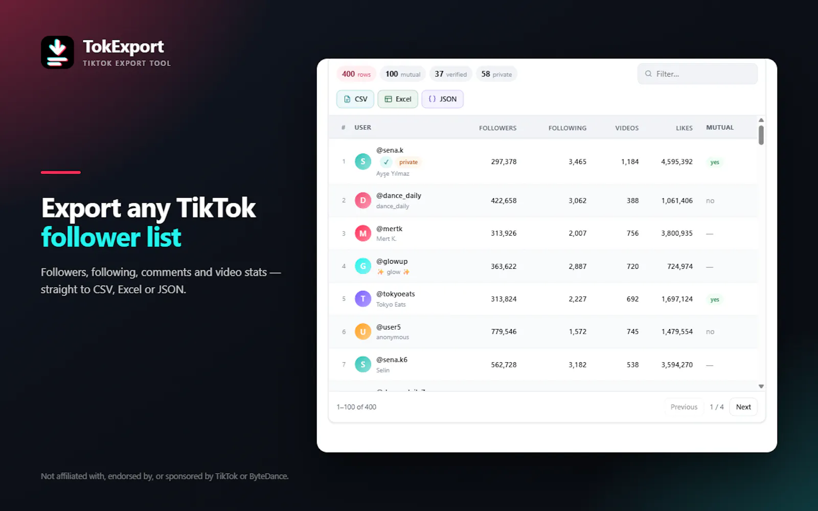 TokExport screenshot 5