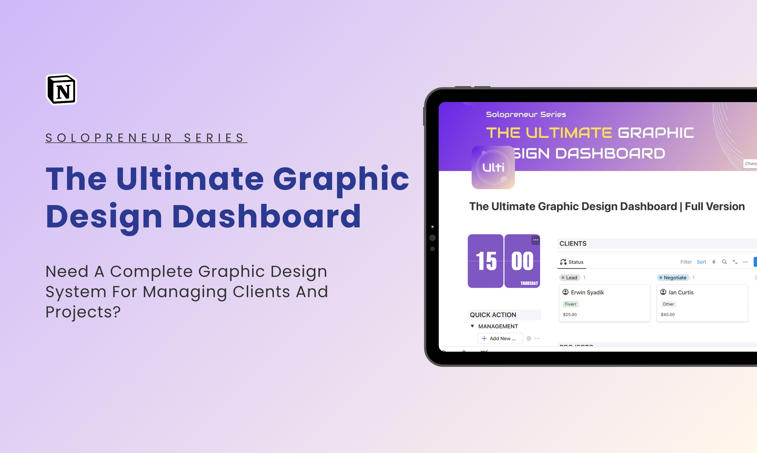 The Ultimate Graphic Design Dashboard gallery image