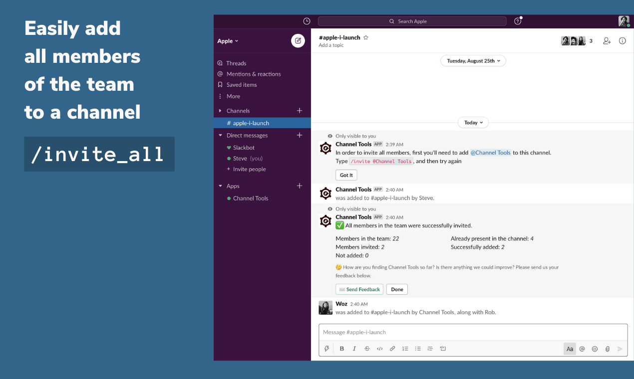 Channel Tools for Slack gallery image