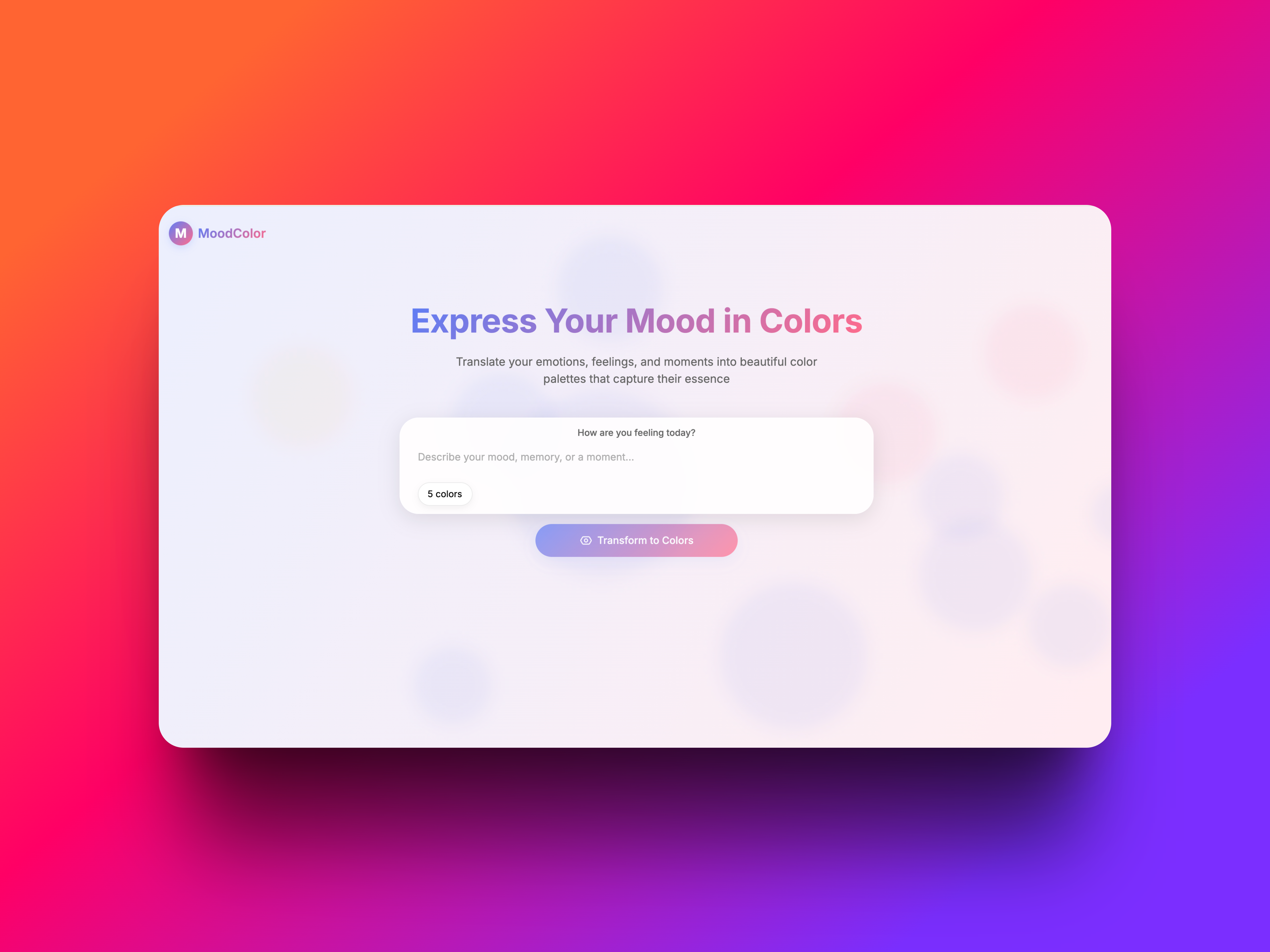 moodcolor - 색상으로 기분을 표현하십시오 미디어 1