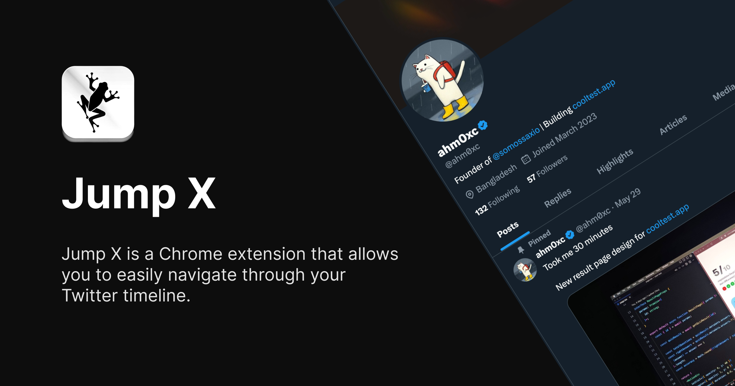 Jump X - Easily navigate through your Twitter timeline media 1