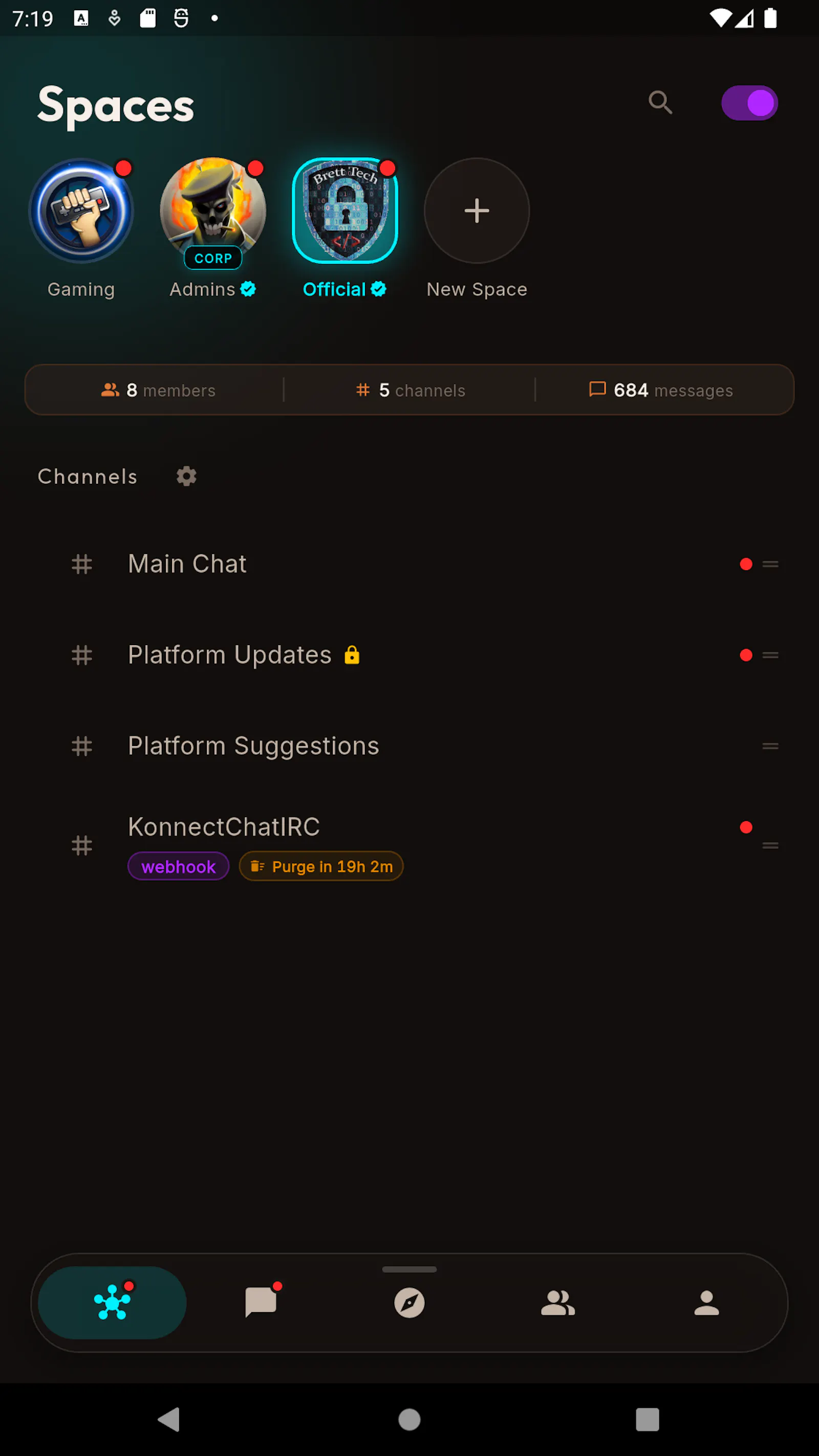 Spaces ChatApp screenshot 1