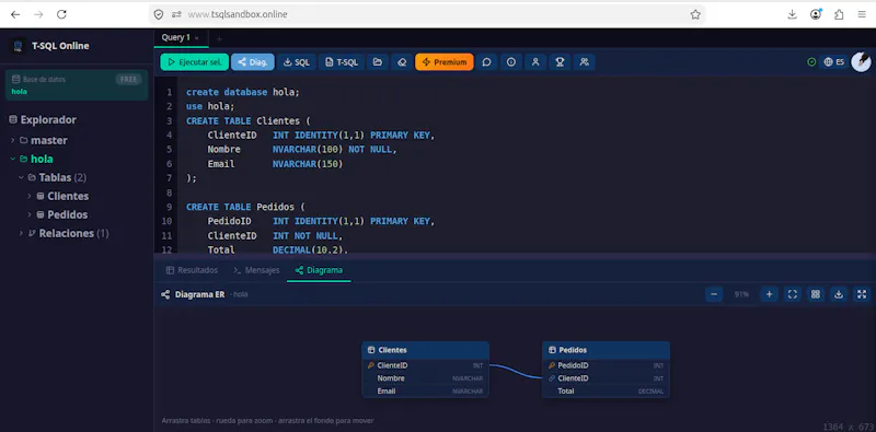 T-SQL Online screenshot 2