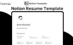 Notion Resume Template media 1