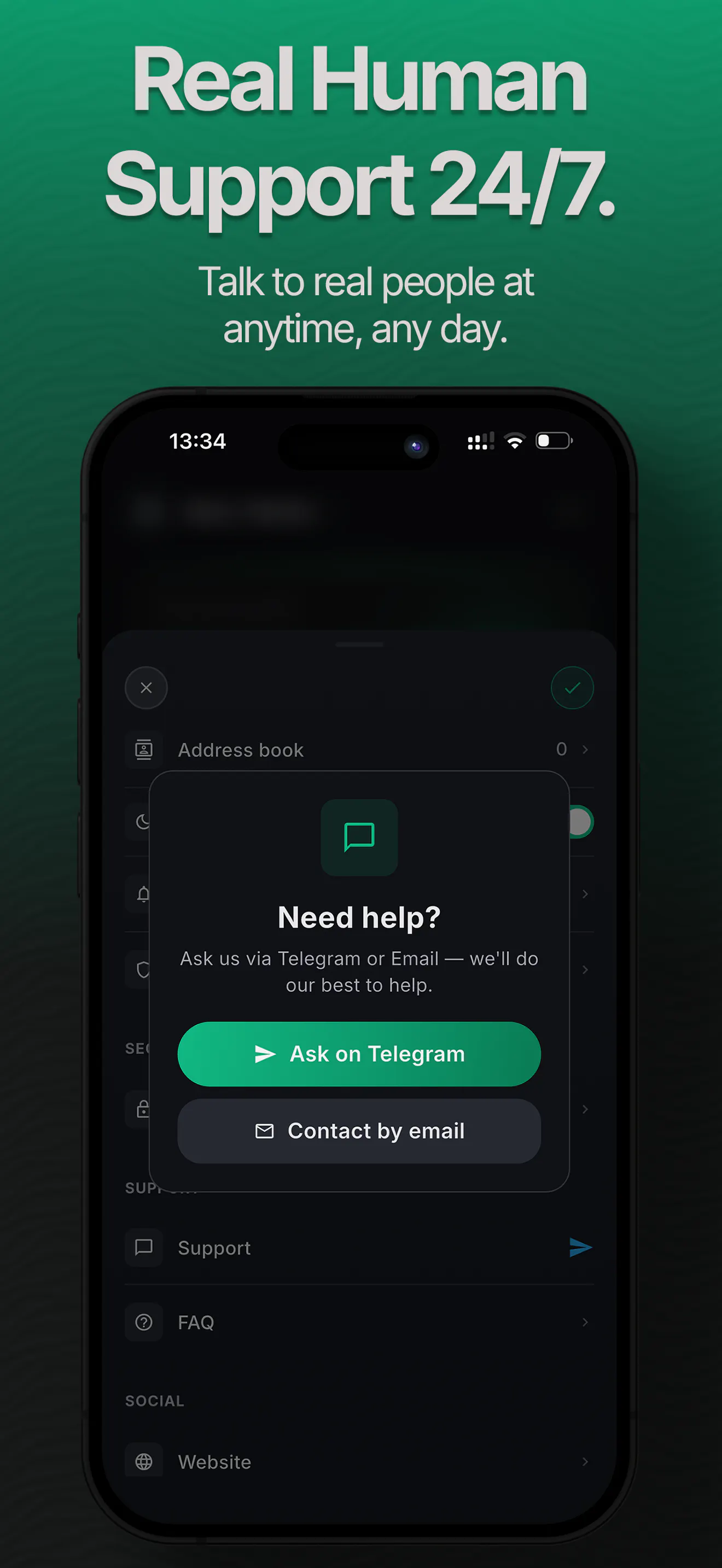 ONIQ: Crypto & USDT wallet gallery image