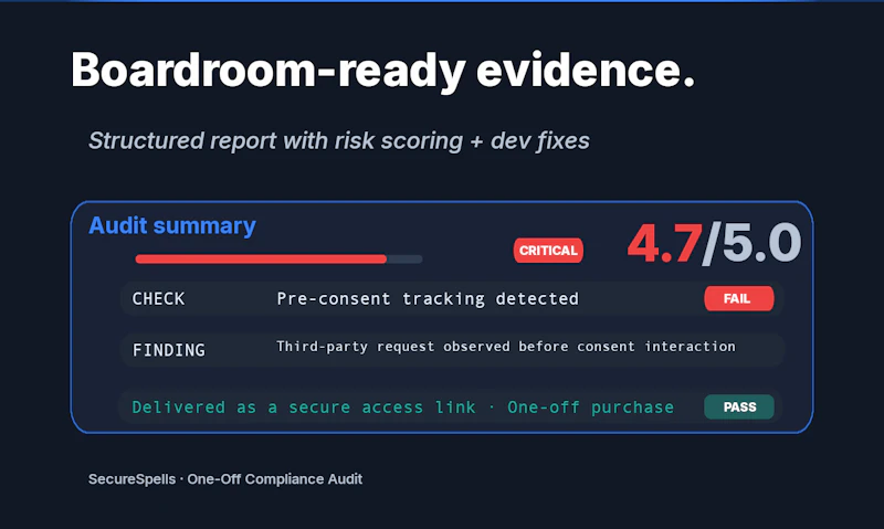 SecureSpells: One-Off Compliance Audit screenshot 5