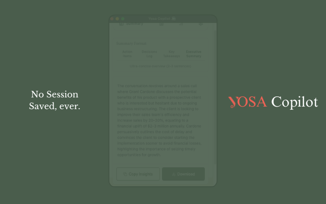Yosa Copilot - リアルタイムコールインテリジェンスを備えた新しい秘密兵器。メディア5