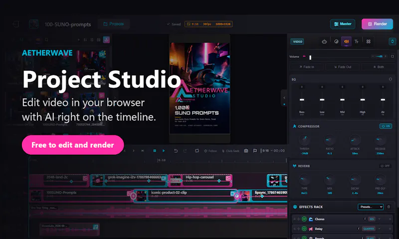 AetherWave Project Studio screenshot 5