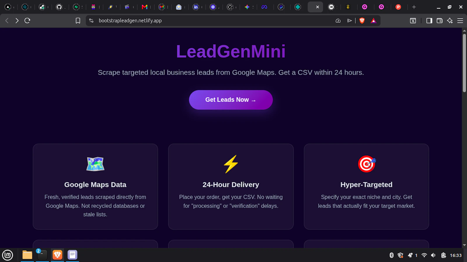 LeadGenMini — Targeted Lead in Minutes screenshot 1