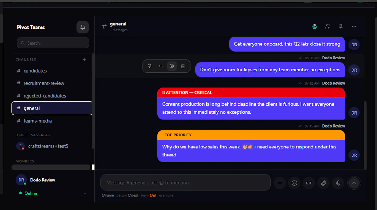 PivotOps screenshot 2