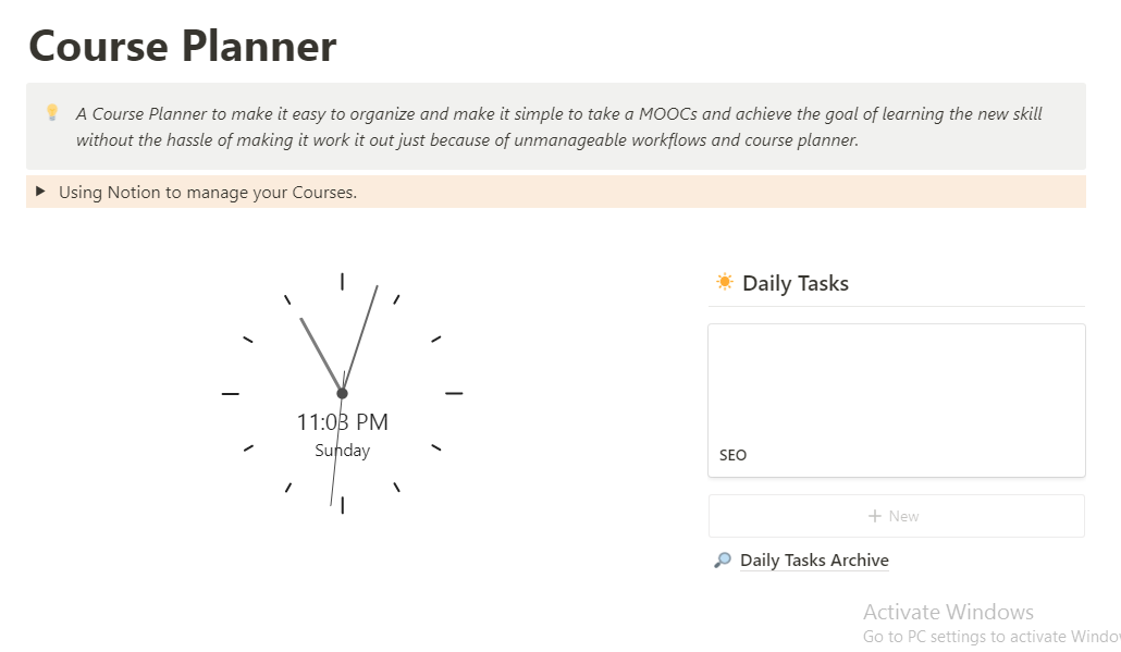 Course Planner [Notion Template] gallery image