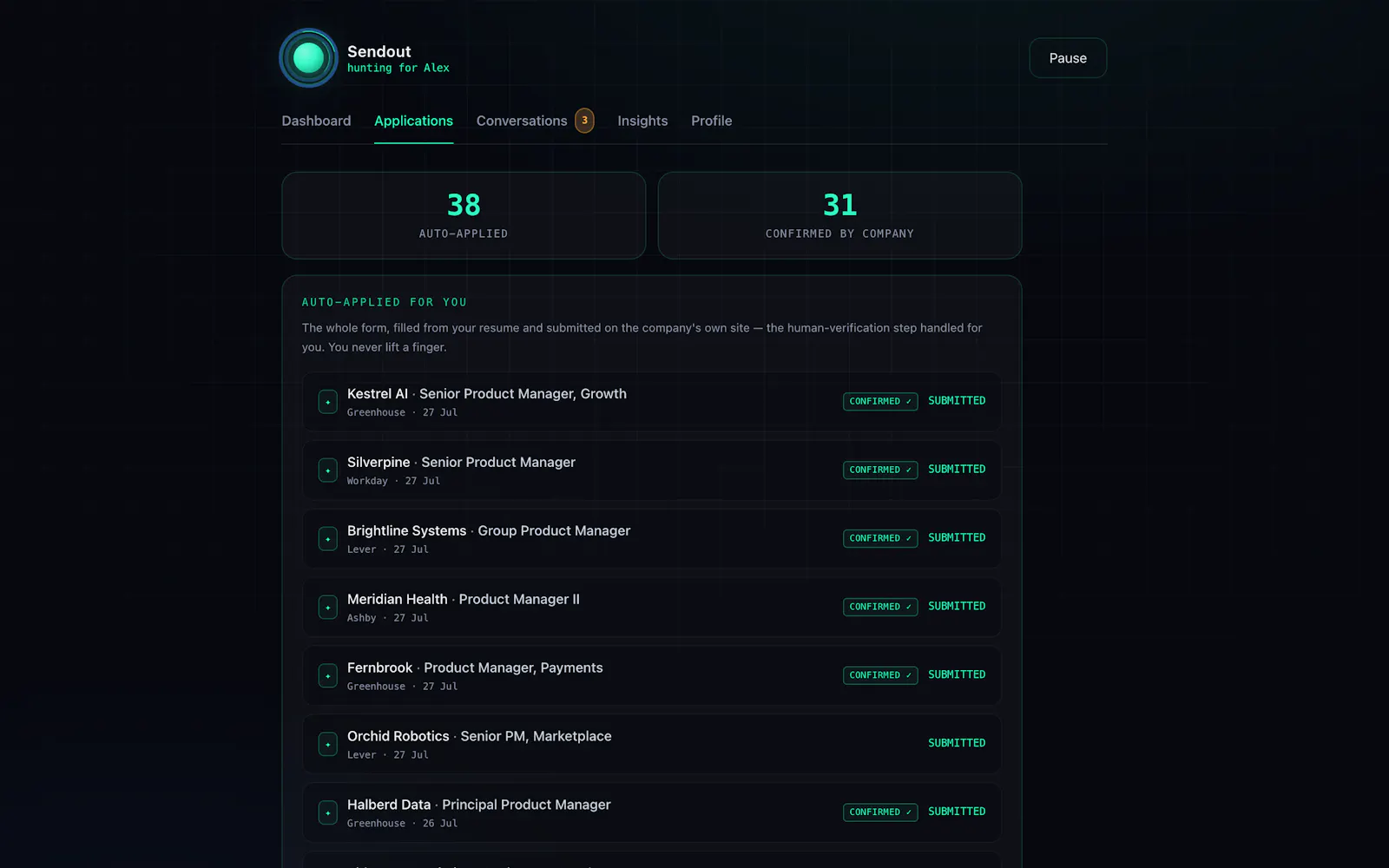 Sendout screenshot 5