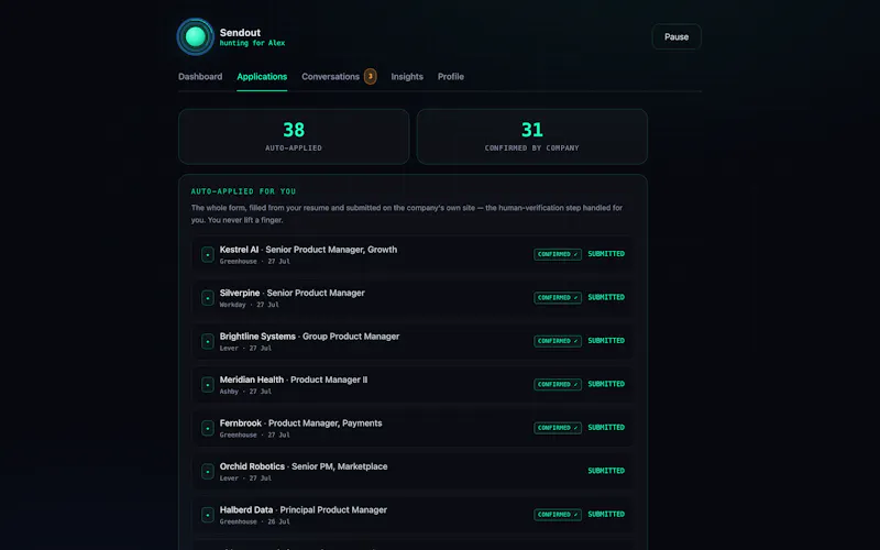 Sendout screenshot 5