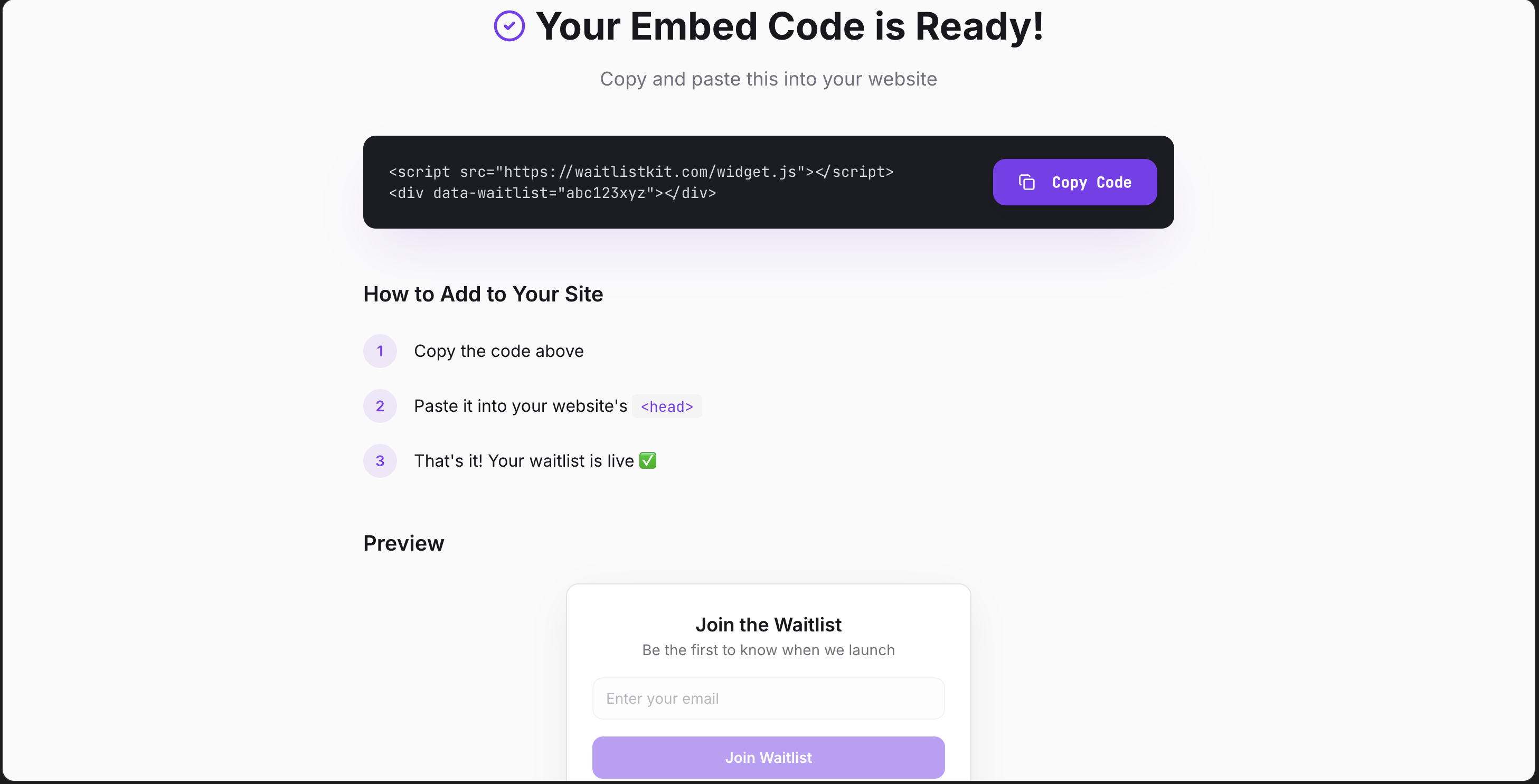 WaitlistKit - Screenshot 4 showing product features and functionality