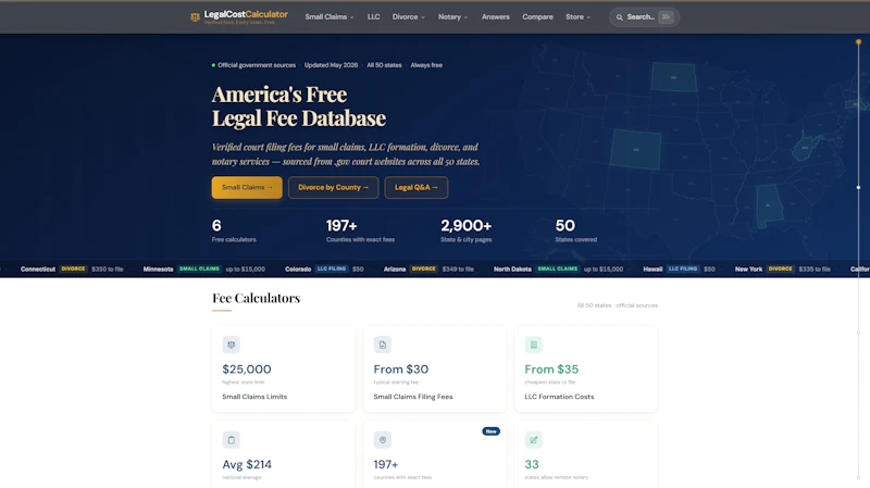 LegalCostCalculator screenshot 1