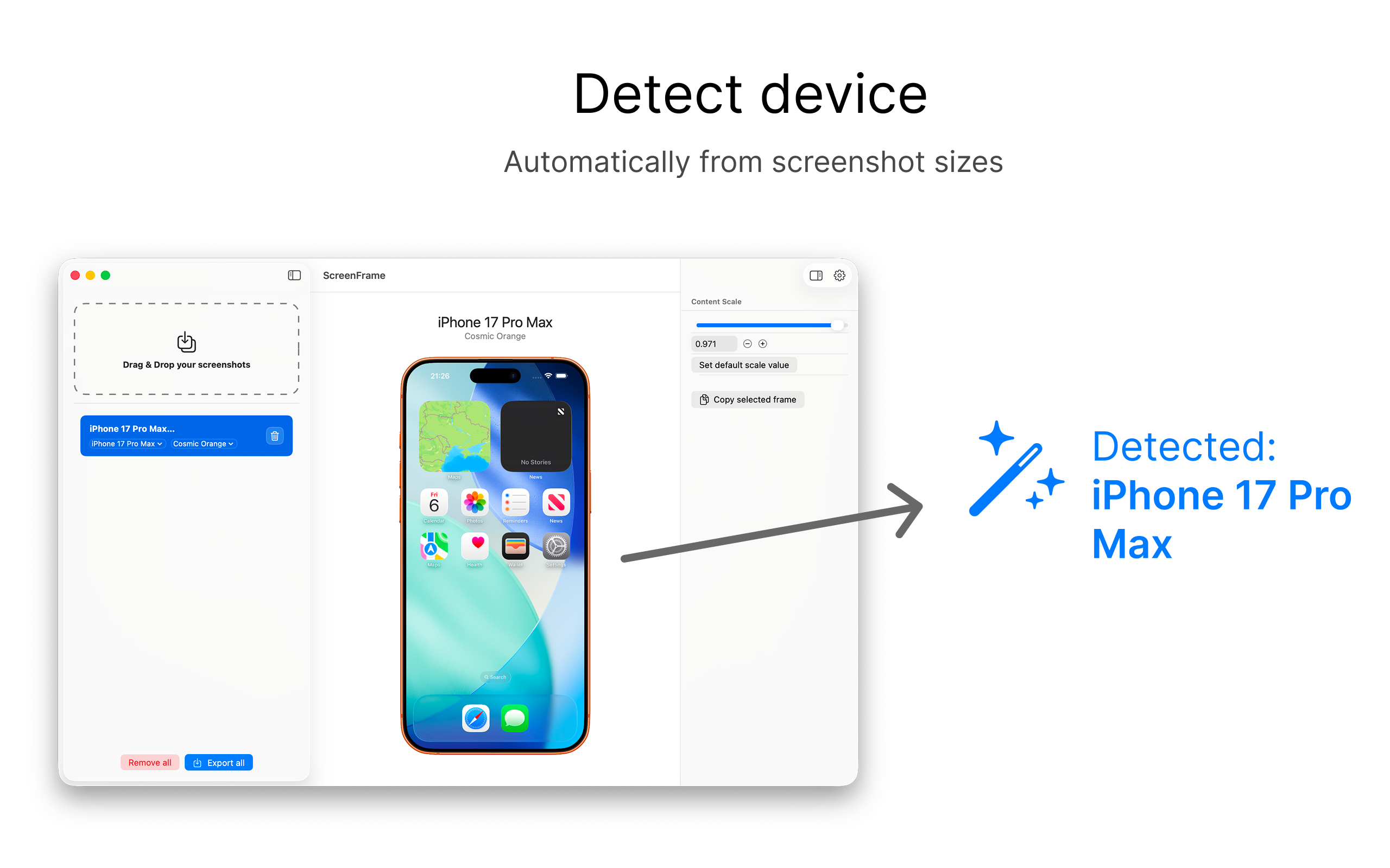 ScreenFrame: Mockup Device Phone - Screenshot 4 showing product features and functionality