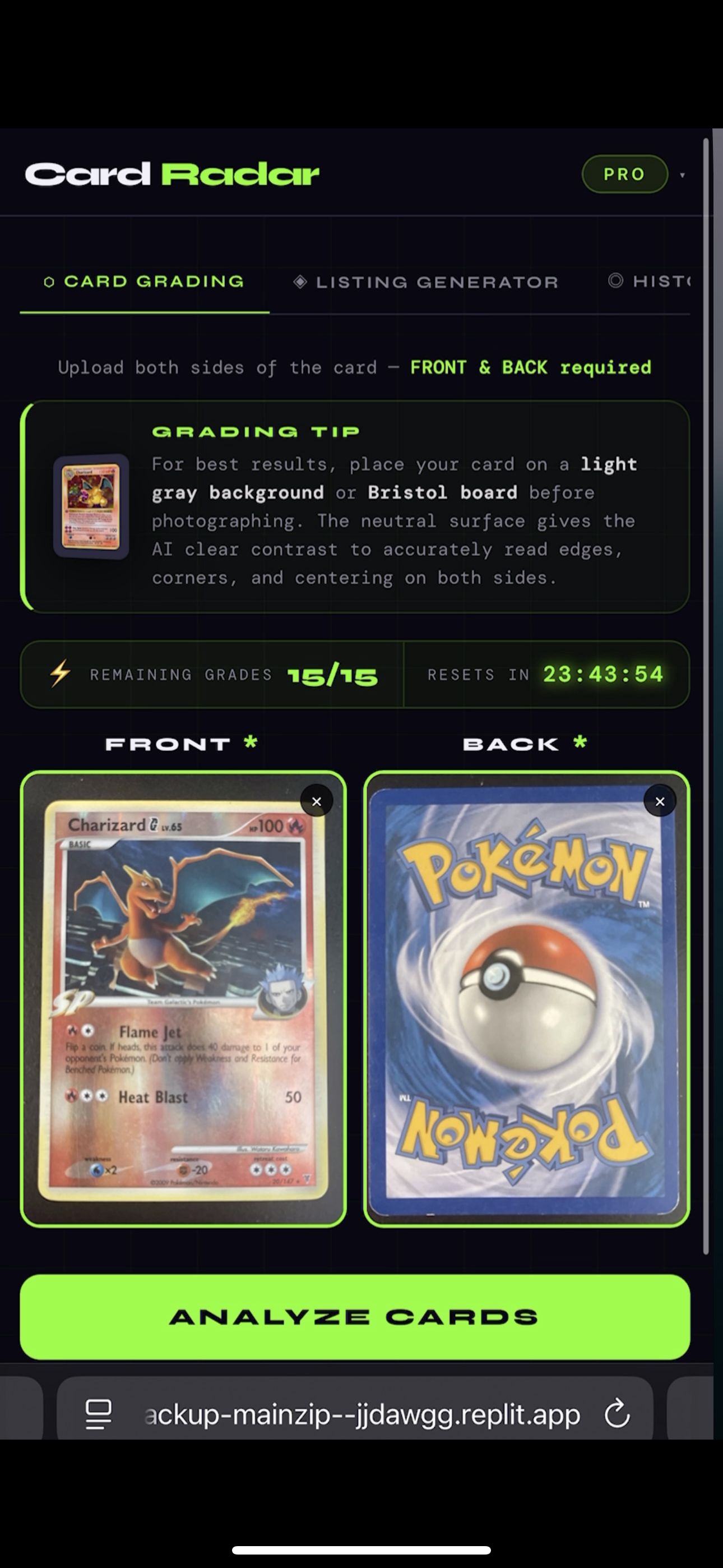 Card Radar — Pokémon Card AI GRADING gallery image