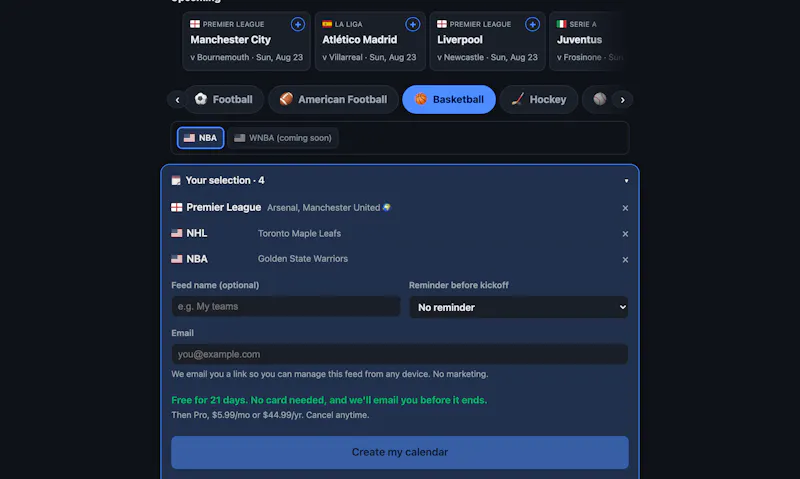 Matchday screenshot 2
