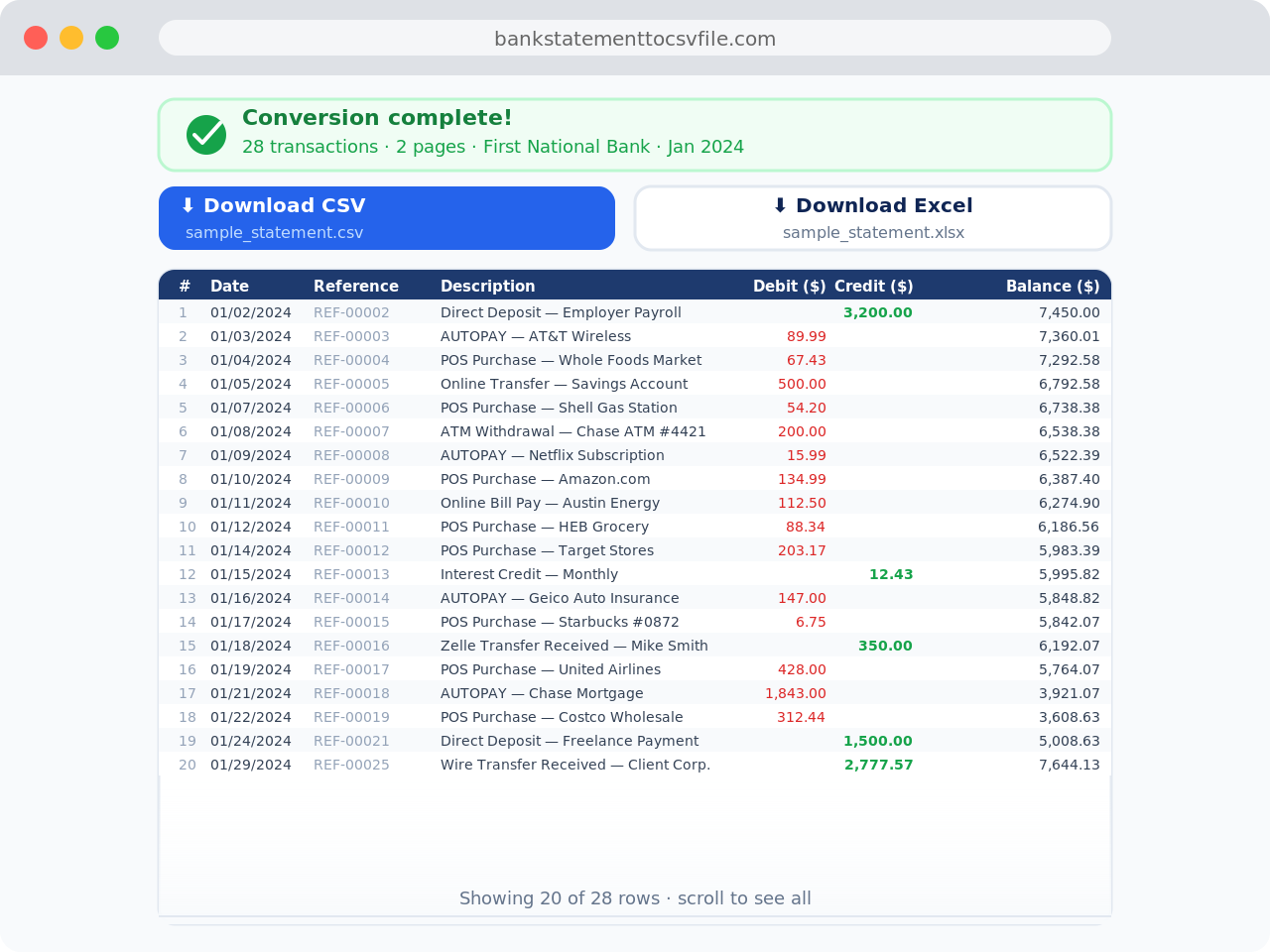 Bank Statement Converter gallery image