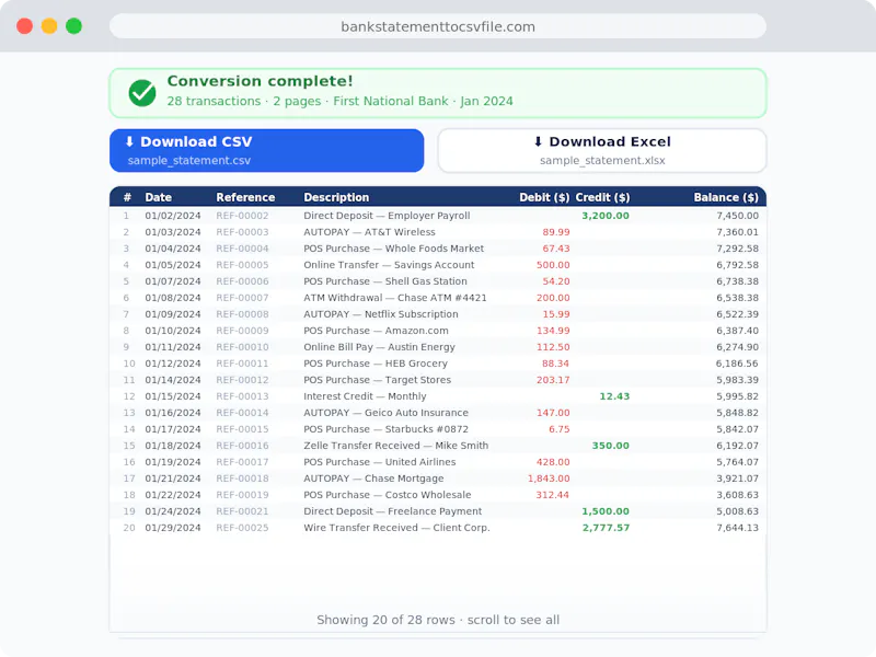 Bank Statement Converter screenshot 3