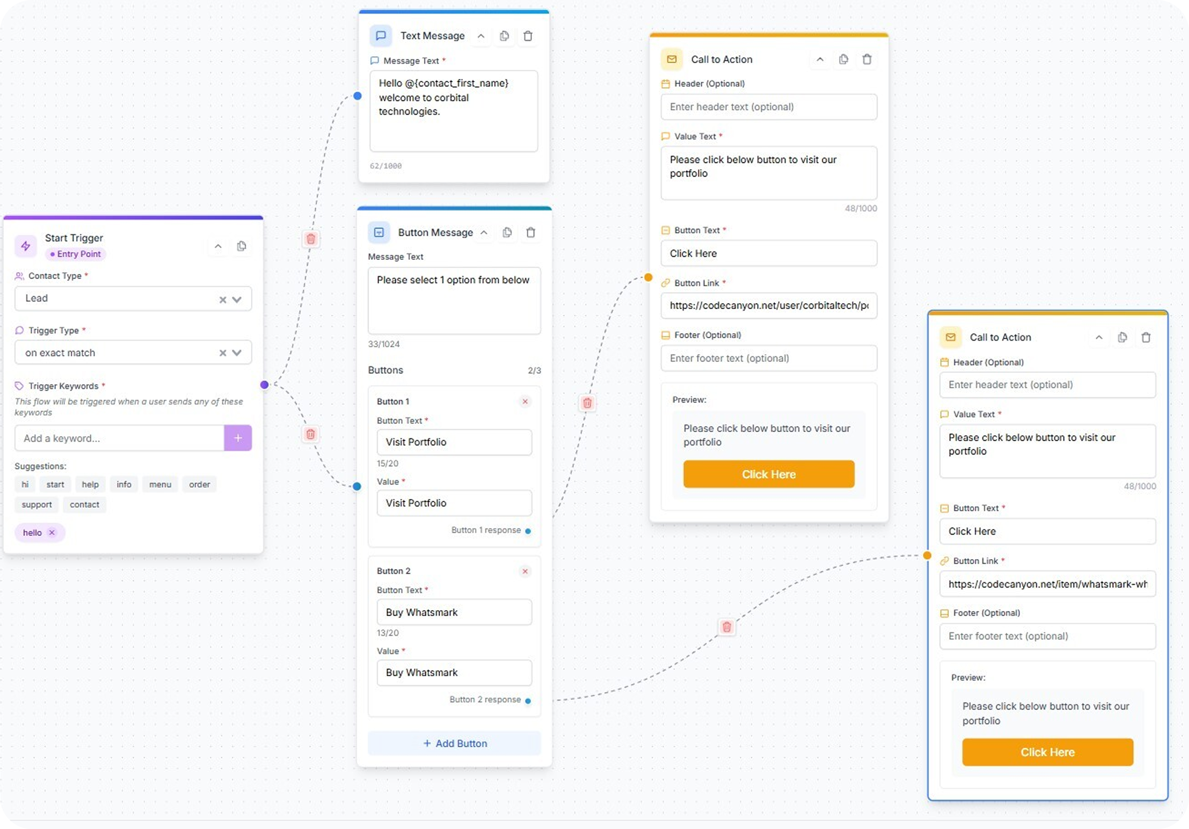 WhatsMarkSaaS - Screenshot 2 showing product features and functionality