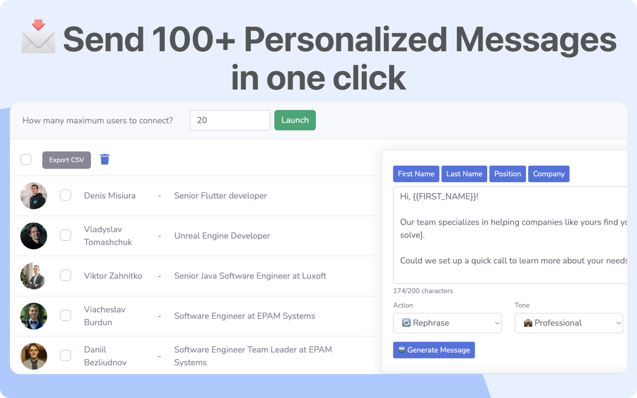 LinkedIn Otomasyon Aracı - B2B Satışları - LinkedIn Otomasyonu: E -posta Bulucu, Soğuk Sosyal Yardım Mesajları medya 6