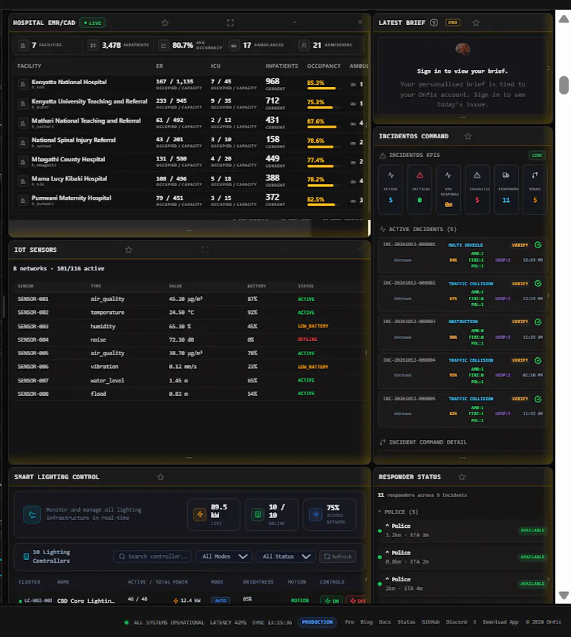 ONFIX  Urban Intelligence OS screenshot 2