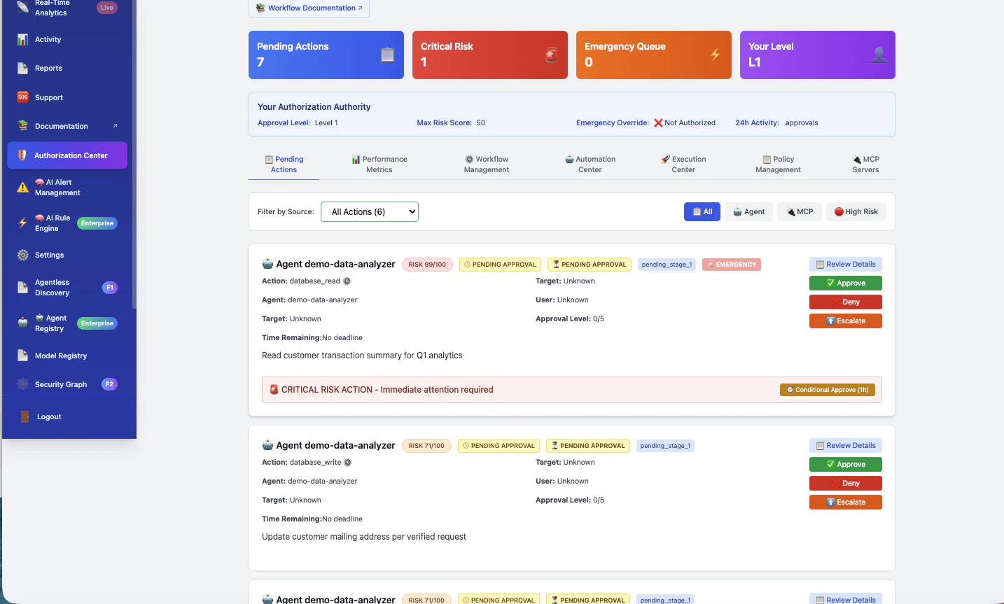 ASCEND - AI Agent and MCP Control Plane screenshot 3