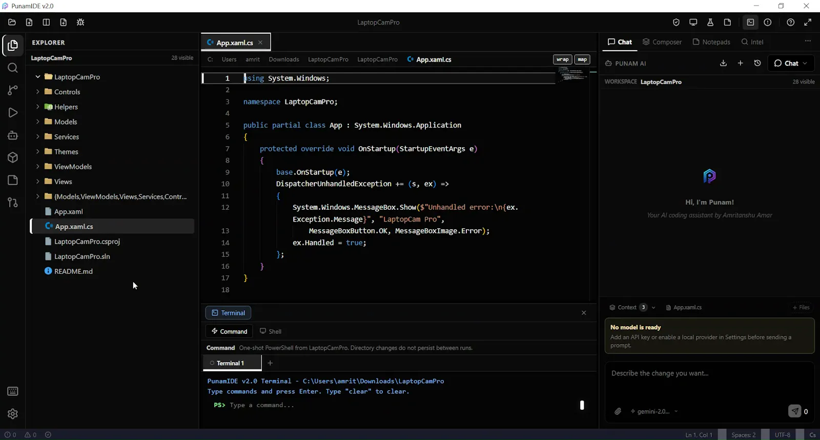 PunamIDE screenshot 3