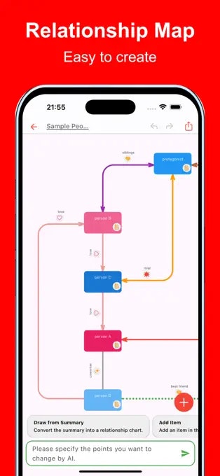 Simple Relationship Map AI - Main product screenshot demonstrating key features and user interface
