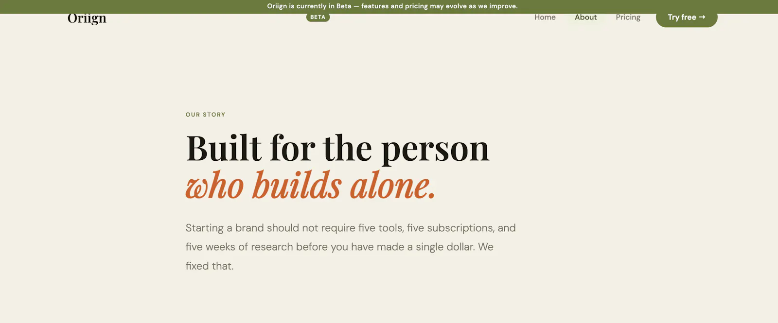 Oriign screenshot 1