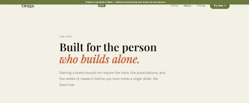 Oriign screenshot 1