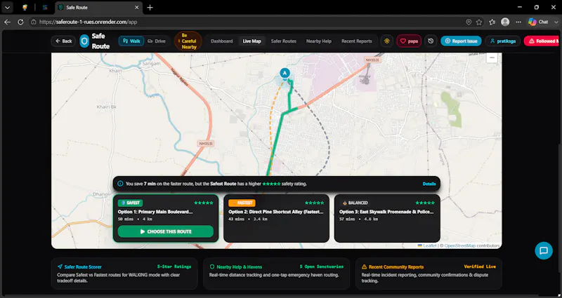 Safe Route screenshot 3