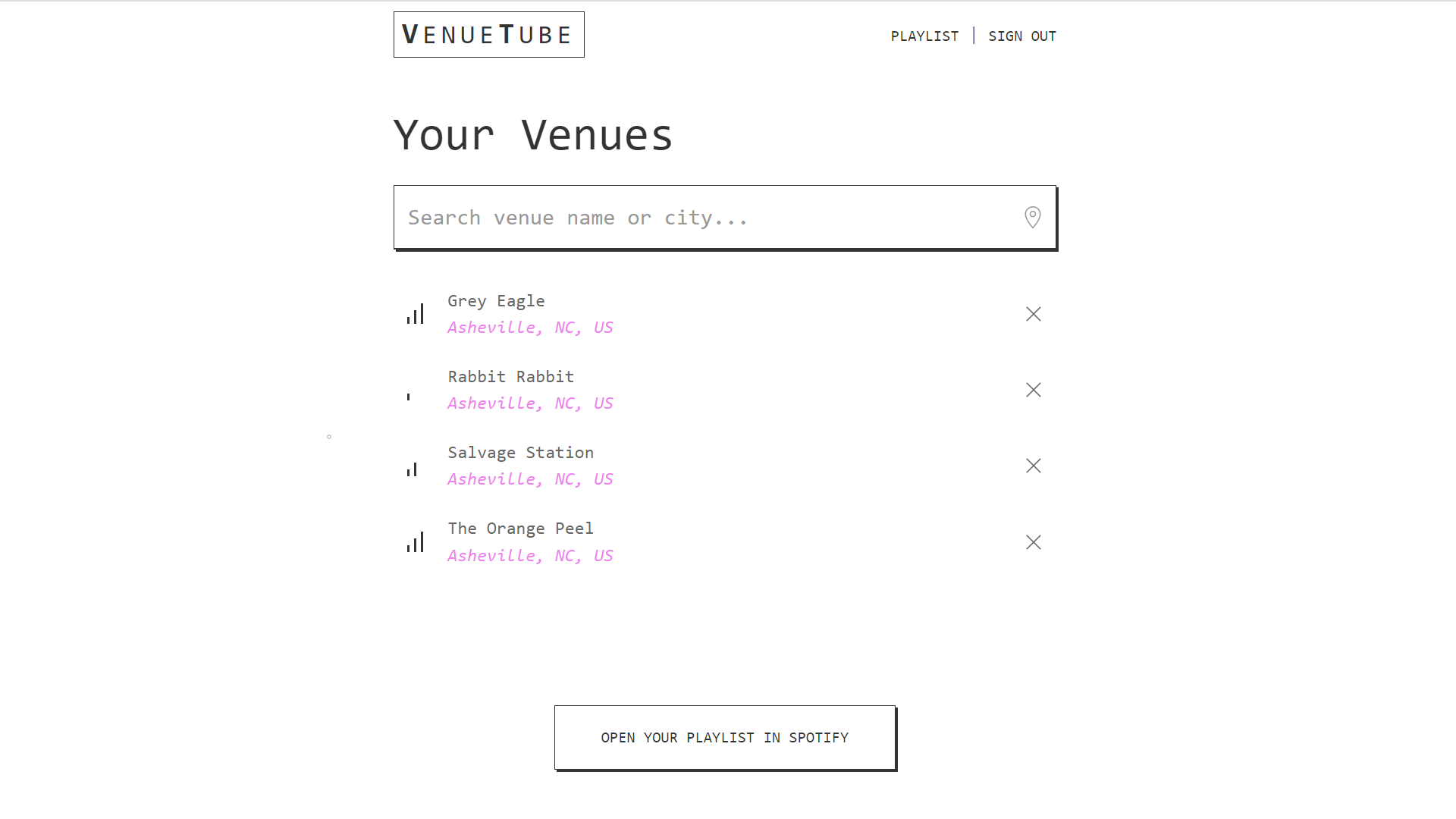 Media Venuetube - Pasang ke tempat kejadian konsert tempatan anda 1