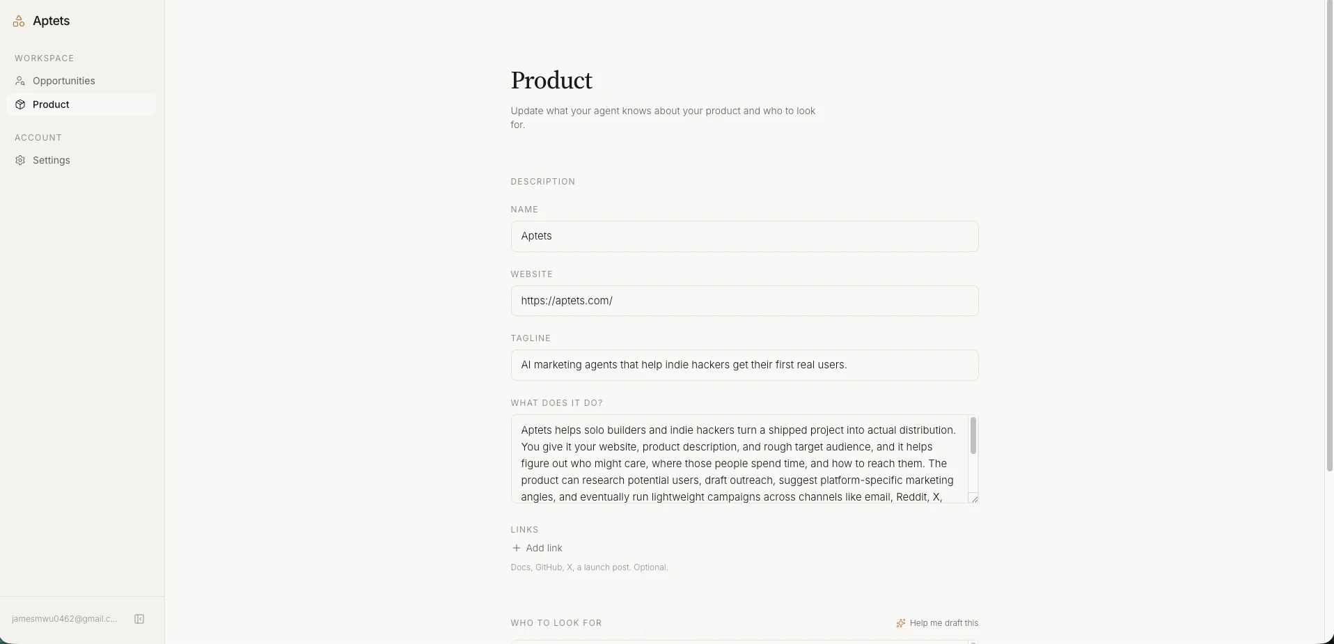 Aptets: outreach for vibe-coded projects 截图 6