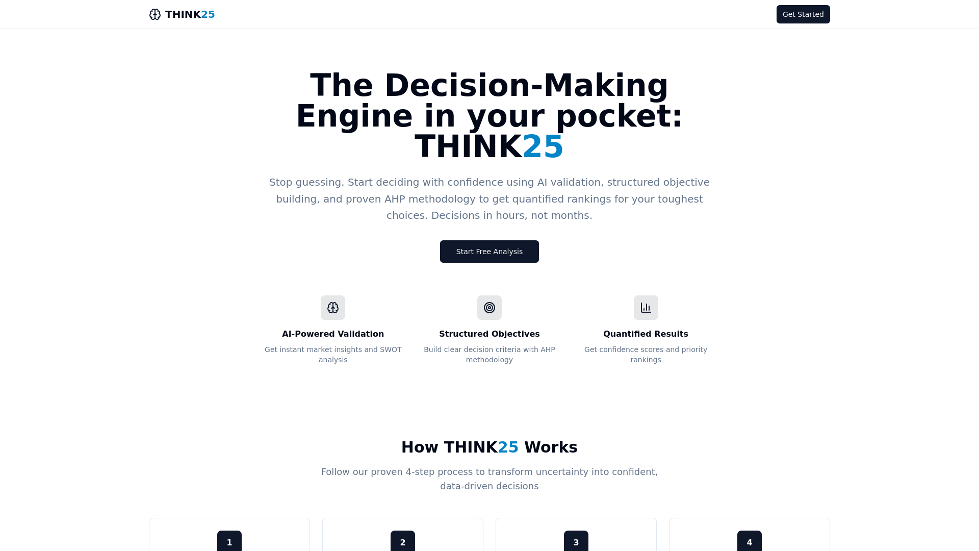 Média Think25, prise de décision dirigée par AI 4Al - Le moteur de prise de décision dans votre poche: 2
