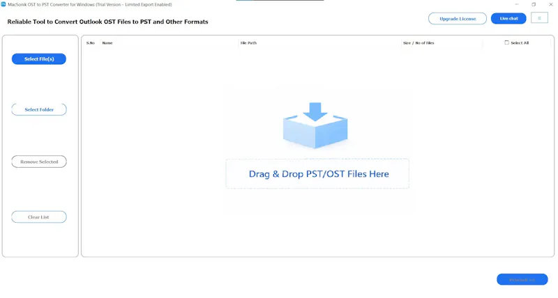 MacSonik OST to PST Converter screenshot 1