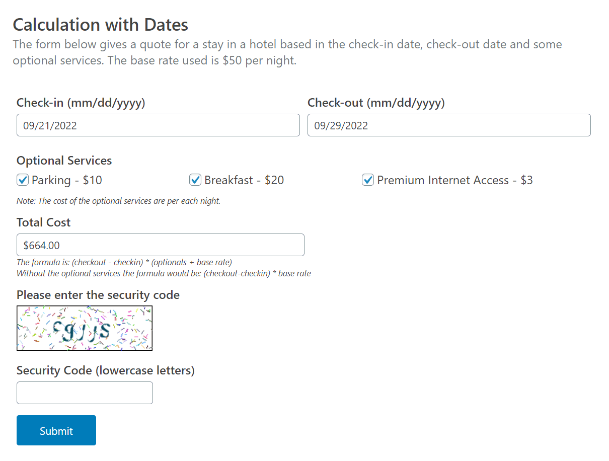 Calculated Fields Form gallery image