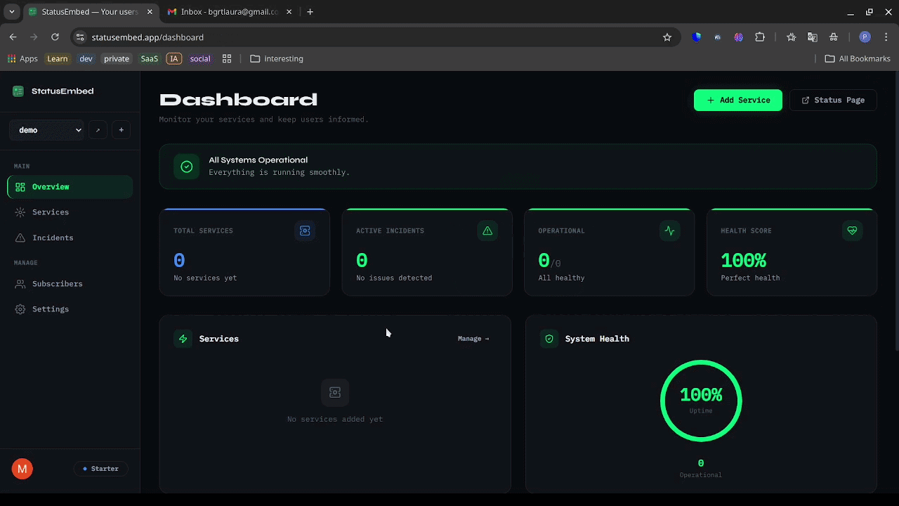 StatusEmbed - Screenshot 5 showing product features and functionality