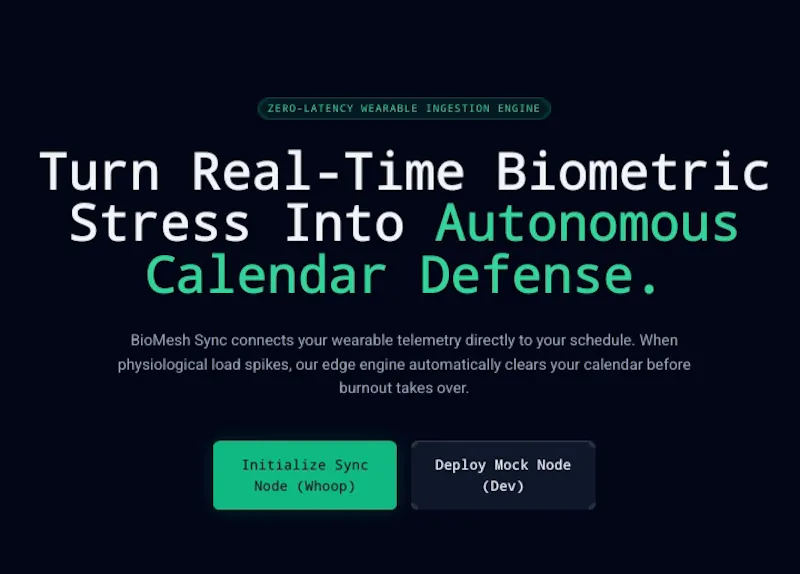 BioMesh Sync,Autonomous Calendar Defense screenshot 1