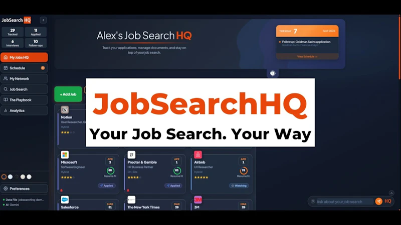 JobSearchHQ.app screenshot 1 (video preview)