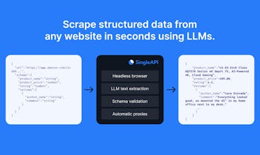 Image présentant l&rsquo;API GPT-4 en action, extrayant des données des sites web et fournissant des résultats JSON pratiques.
