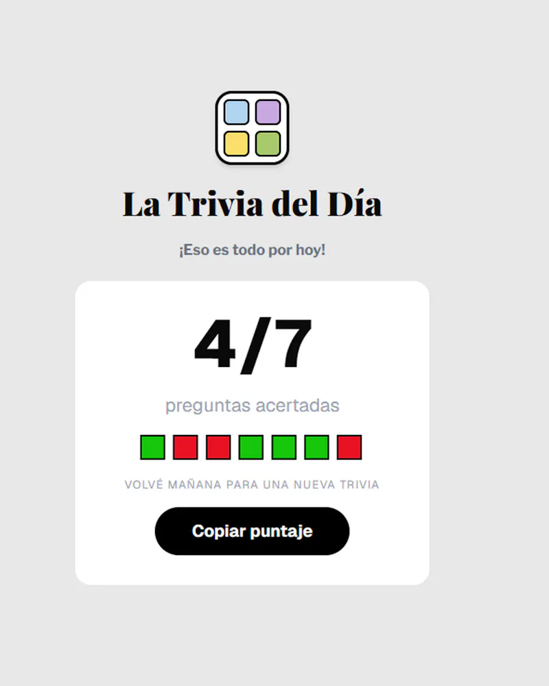 ¡La trivia del día! screenshot 4