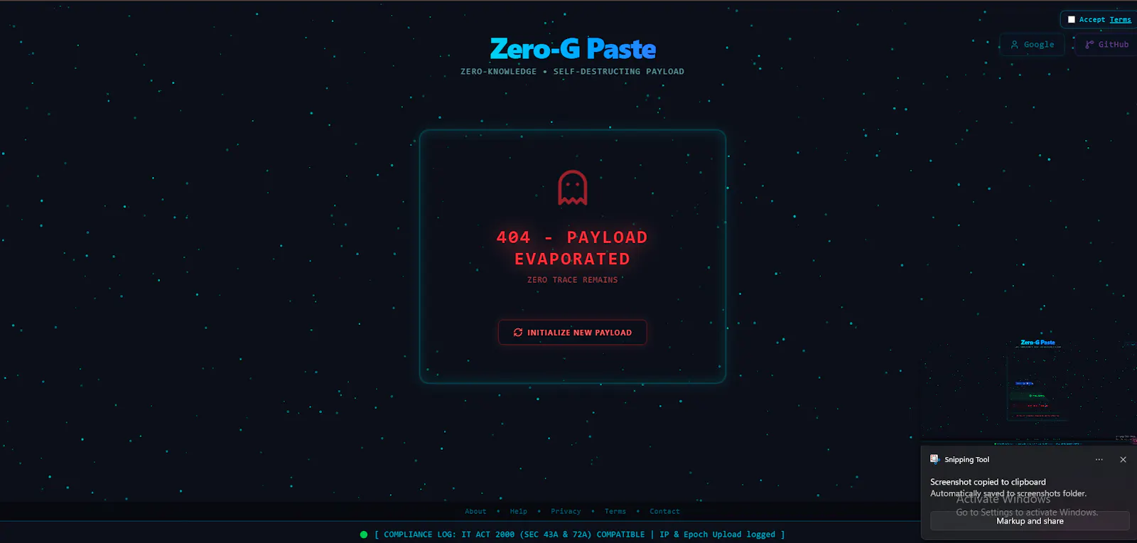 Zero-G Paste screenshot 2