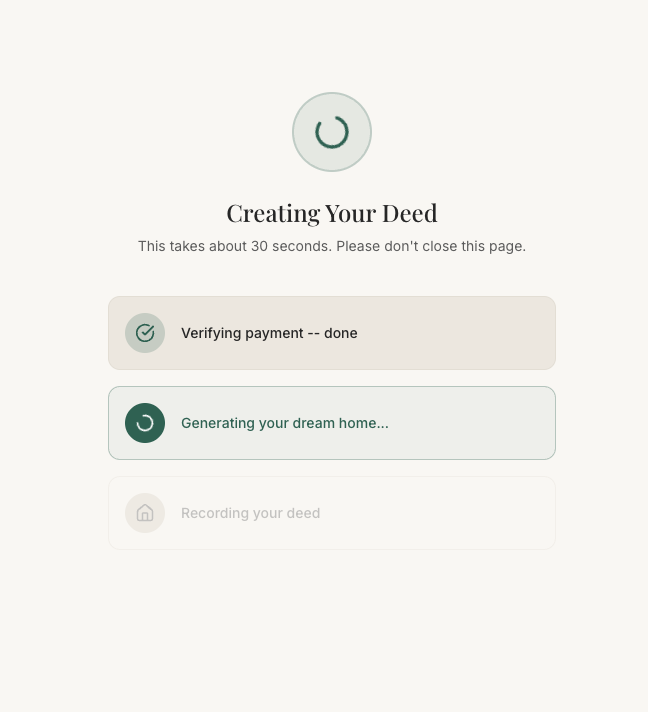 Million Dollar Deeds - Screenshot 5 showing product features and functionality