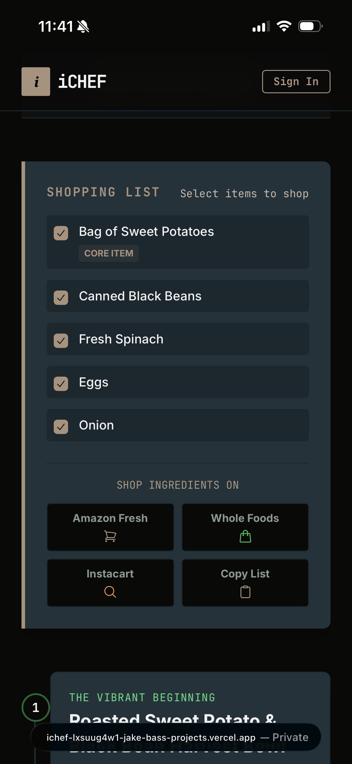 iChef - Screenshot 3 showing product features and functionality