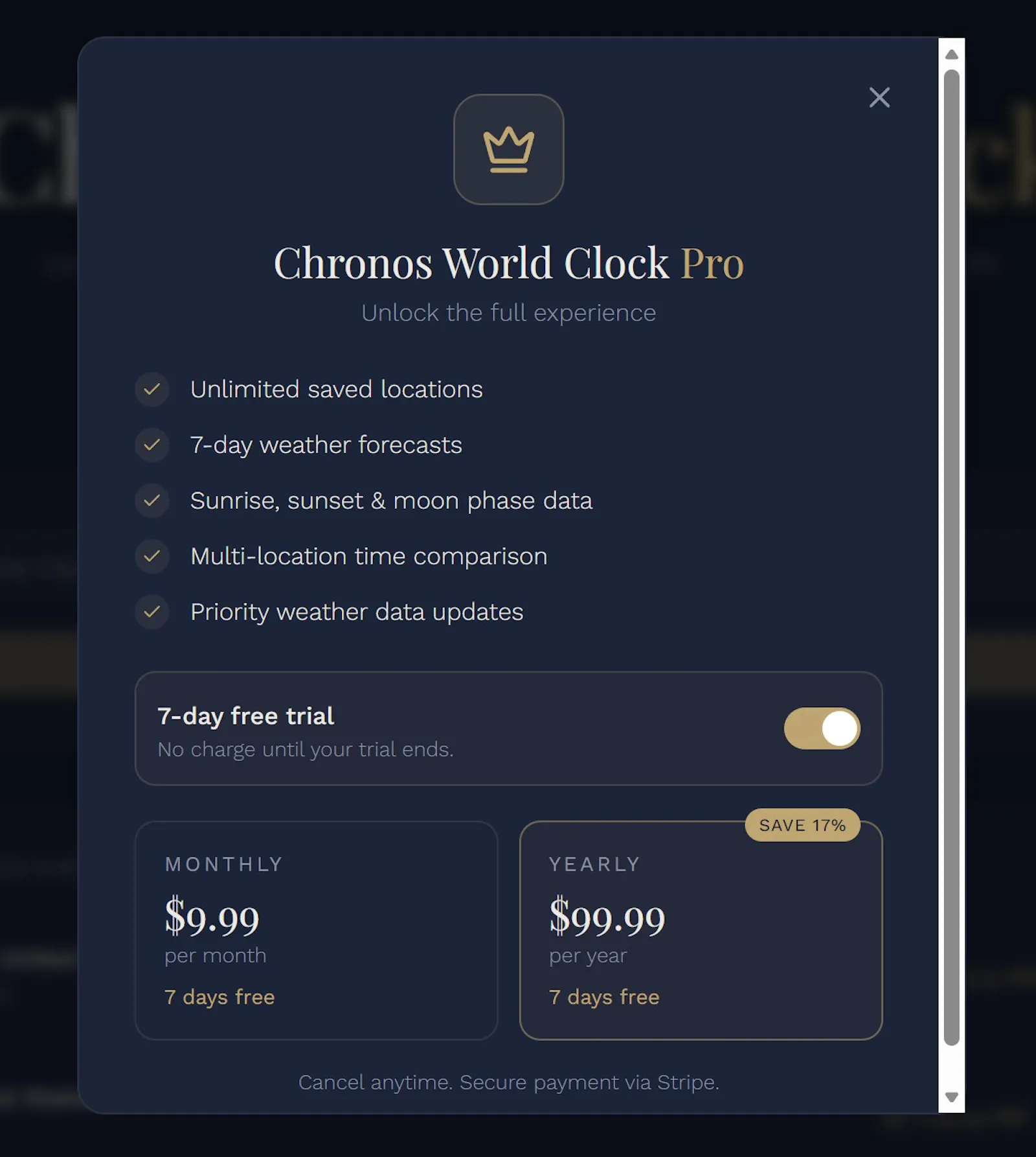 Chronos World Clock screenshot 3